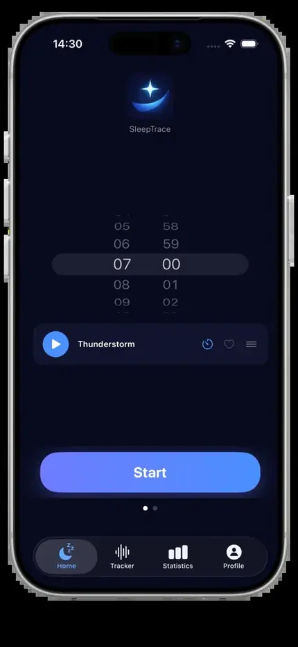 Smart alarm wheel set to wake between sleep phases